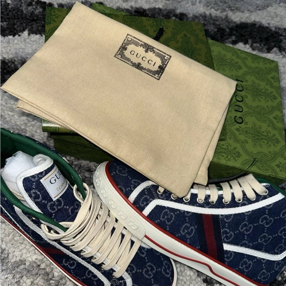Gucci Blue and Red Sneakers